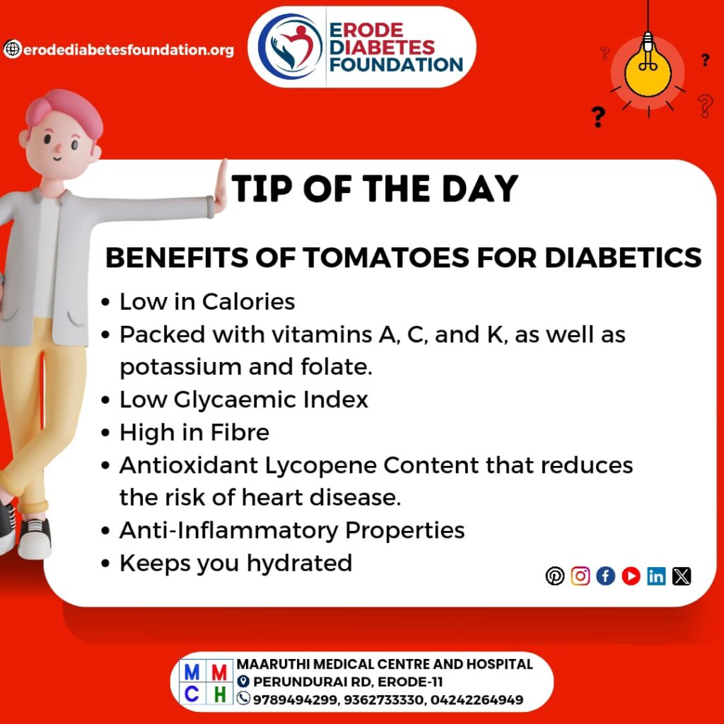 What are the benefits of tomatoes for diabetics?